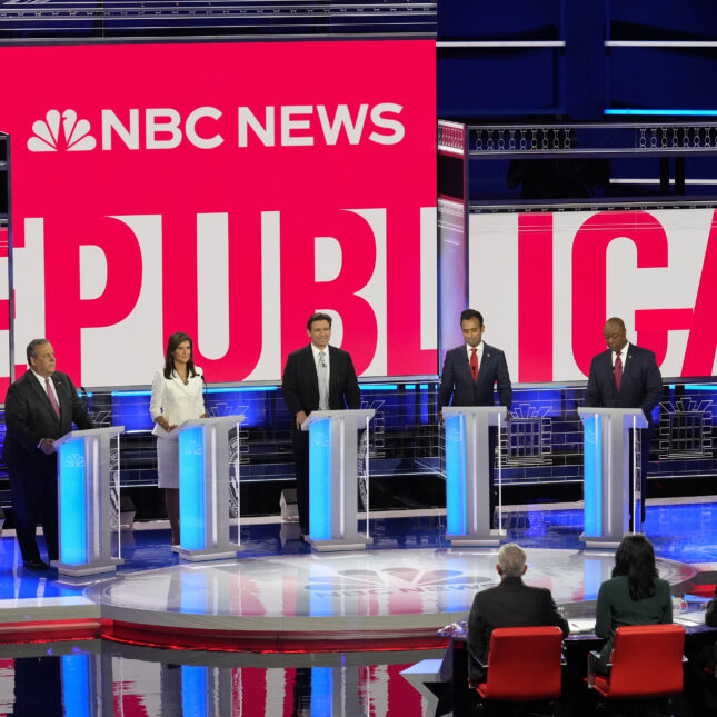 Republican presidential candidates on the GOP debate stage — Medicare coverage from STAT