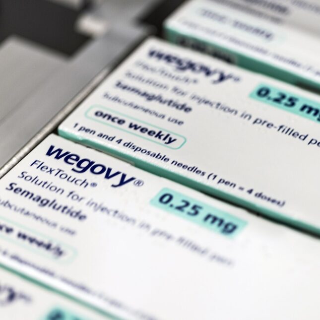 Boxes of Wegovy. -- health coverage from STAT