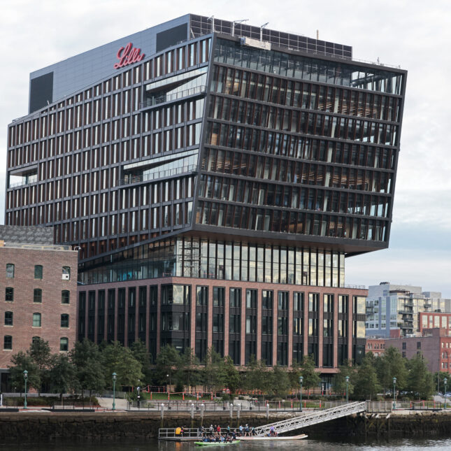 News photo of the The new Lilly Seaport Innovation Center is located at 15 Necco Street, on the Fort Point Channel.